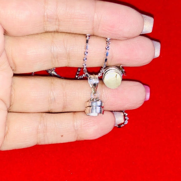 Cremation Urn Necklace For Women | Urn Necklace For Human Ashes 14K Gold Vermeil - Picture 5 of 7